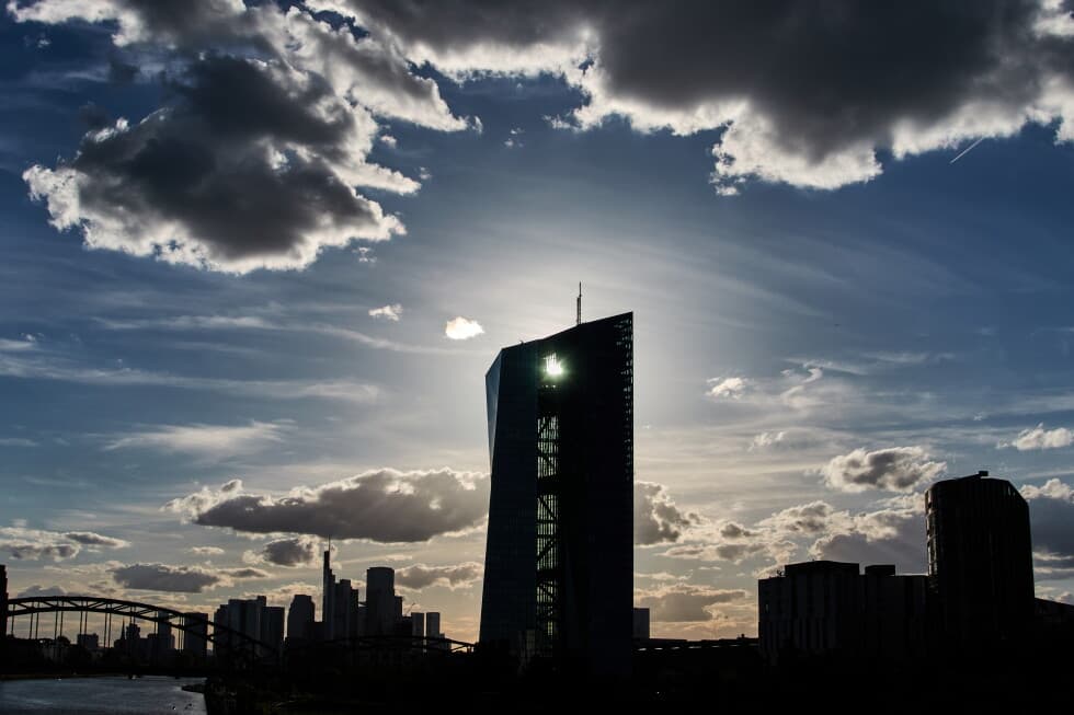 The European Bank is pictured in Frankfurt, Germany, Tuesday, June 9, 2026. (AP Photo/Michael Probst)